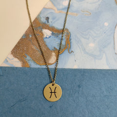 Pisces Zodiac Pendant