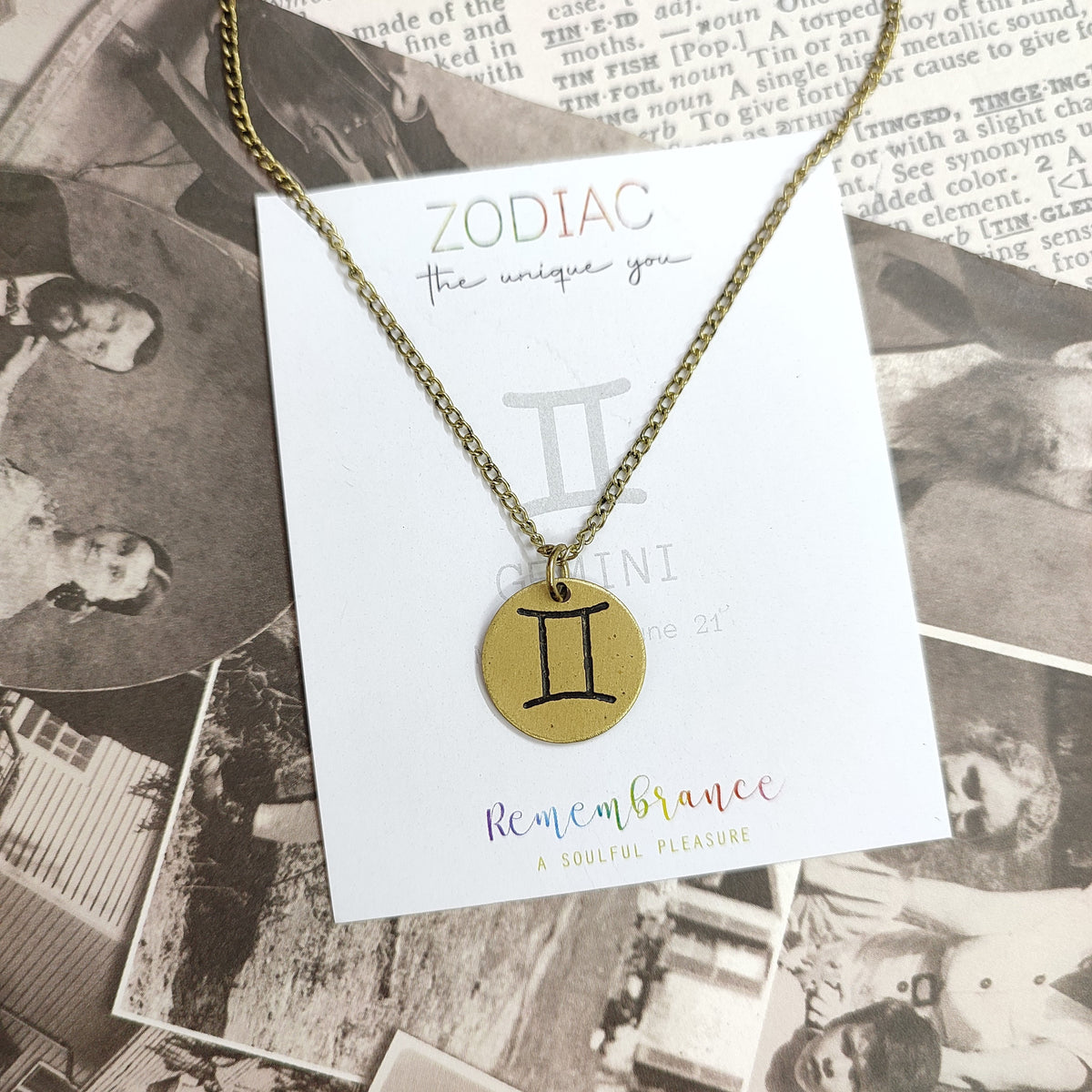 Gemini Zodiac Pendant