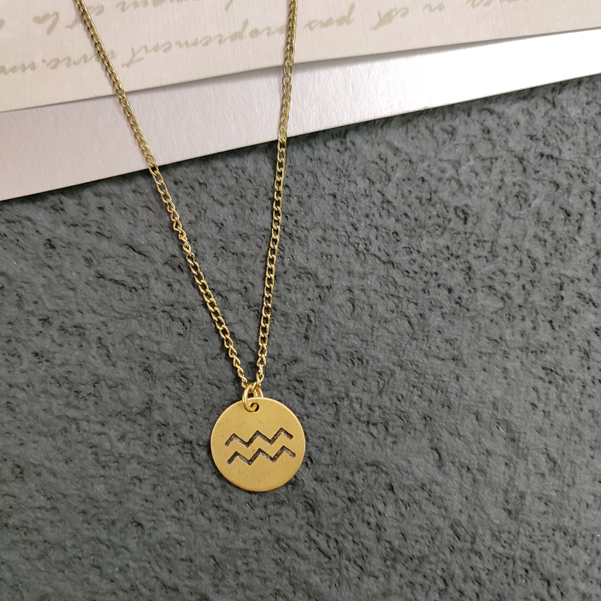 Aquarius Zodiac Pendant